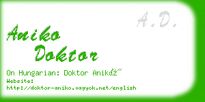 aniko doktor business card